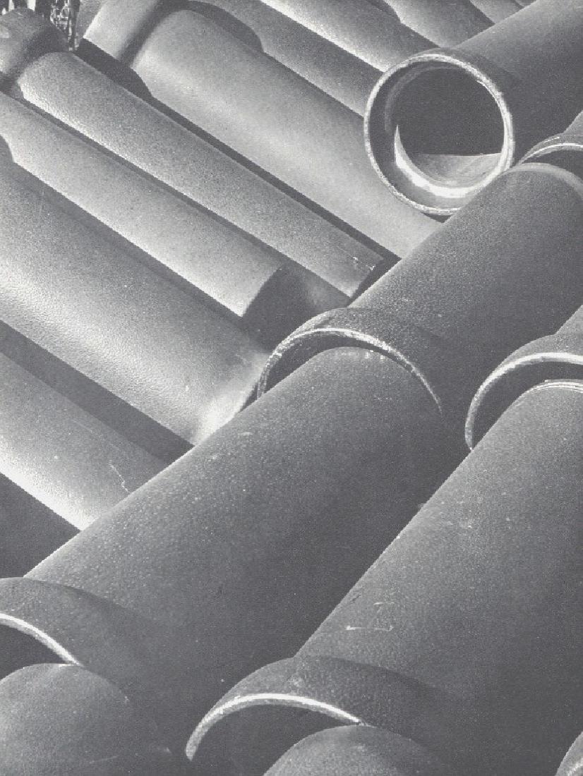 BRETT WESTON - New York Sewer Pipes: Artist: BRETT WESTON Print Title: New York Sewer Pipes Medium: Photoengraving Printed 1932 in the UK Image size (inches) approx. 8.5 x 6” No Reserve: This lot starts at $1 and has no reserve as a co