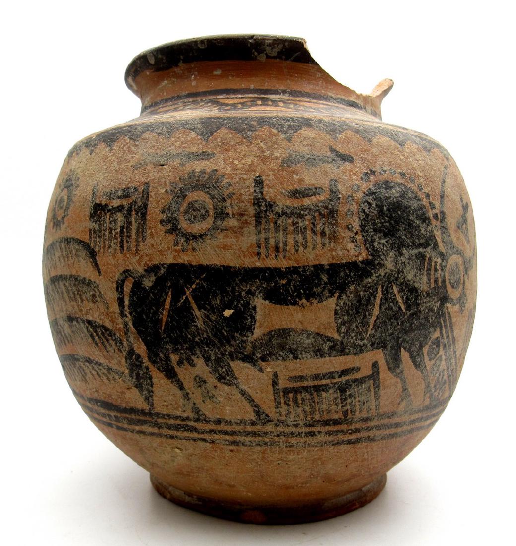 Ancient Indus Valley Jar with a Bull Motif (1 of 4)