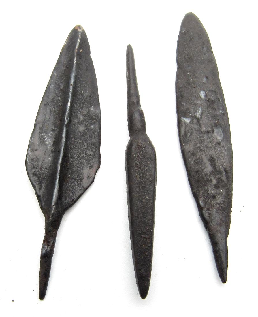 Lot of 3 Ancient Roman Iron Arrows (1 of 2)
