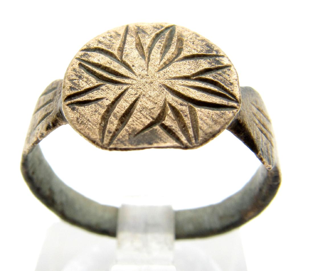 Medieval Crusaders Ring With Cross on Bezel (1 of 3)