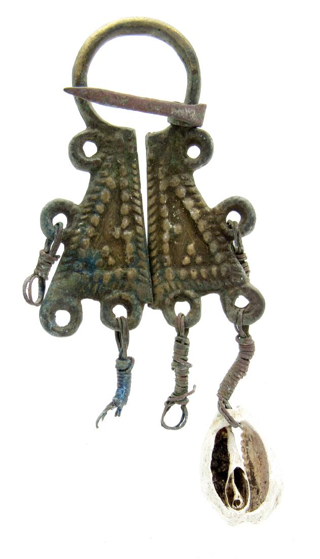 Medieval Penannular Brooch w Shell Tassels (1 of 2)
