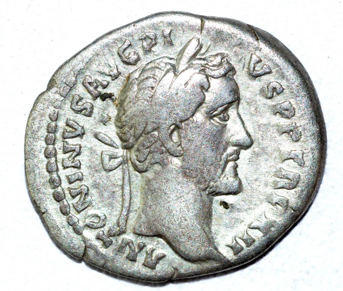 Antoninus Pius AR Denarius, rv. Anonna (1 of 2)