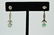 Ladies 14k White Gold & Beryl Diamond Drop Earrings - 2