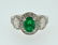 18k White Gold Diamond Natural Emerald Ring, 2ctw
