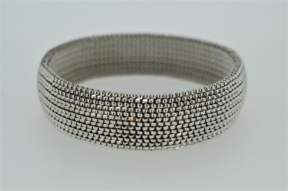 Ladies 18k White Gold Slip-on Bracelet (1 of 1)