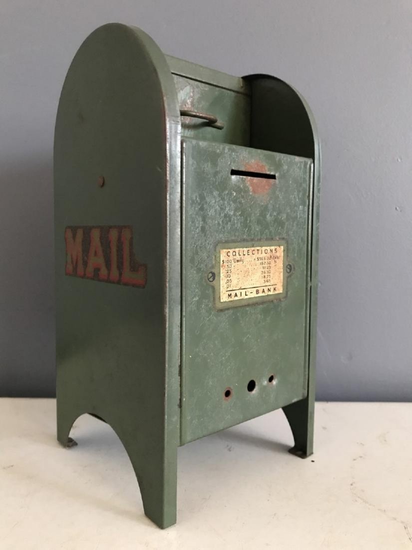 Tin Litho Mailbox Bank (1 of 6)