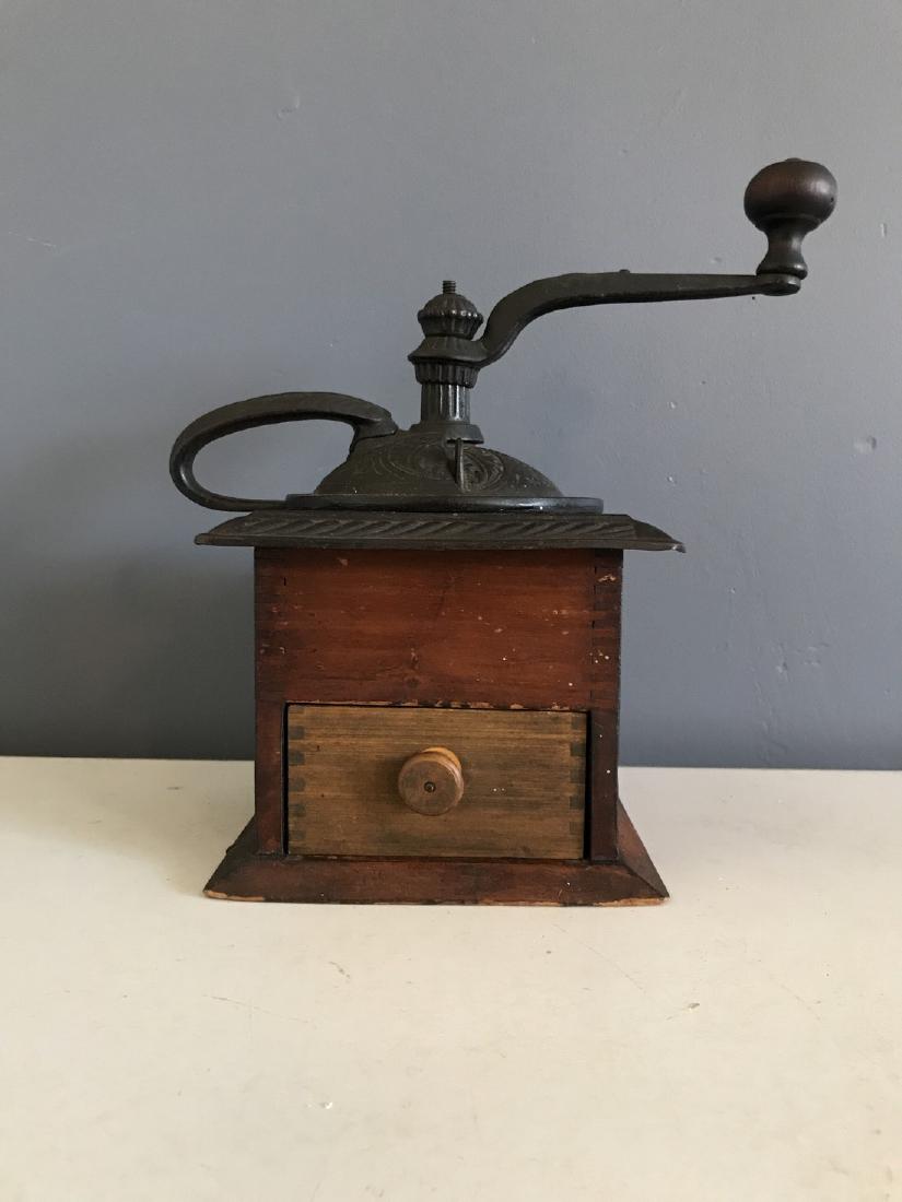 Old Finger Jointed Coffee Mill (1 of 4)