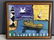 Folk Art Coastal Diamond City Framed Painting, Signed