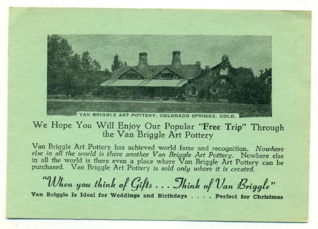 Vintage Ad Card Van Briggle Pottery Colorado Springs (1 of 2)
