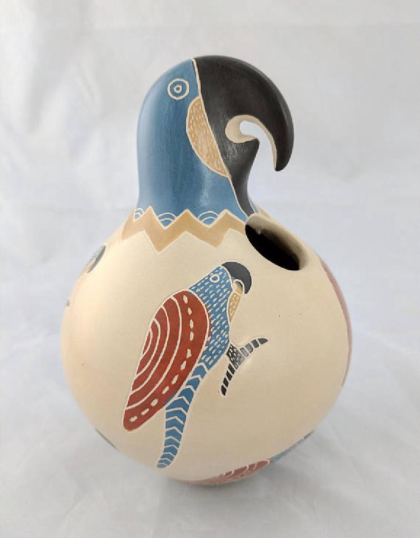 Vidal Corona, Mata Ortiz Polychrome Ceramic Parrot Pot (1 of 5)