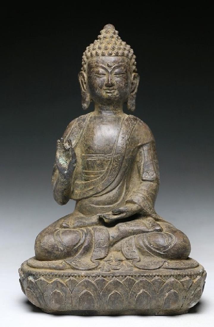 Antique Japanese Meiji Bronze Buddha, 1868-1911 (1 of 6)