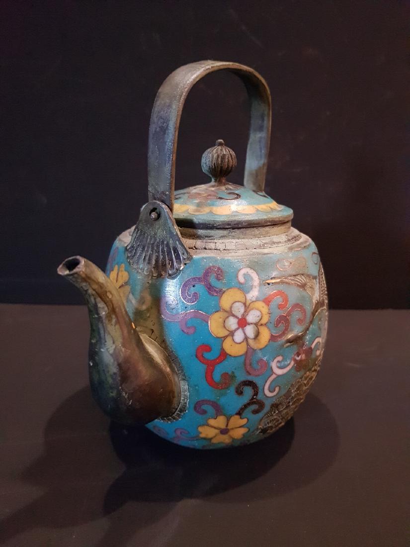 Antique Japanese Enamel Copper Teapot, 1897 (1 of 10)