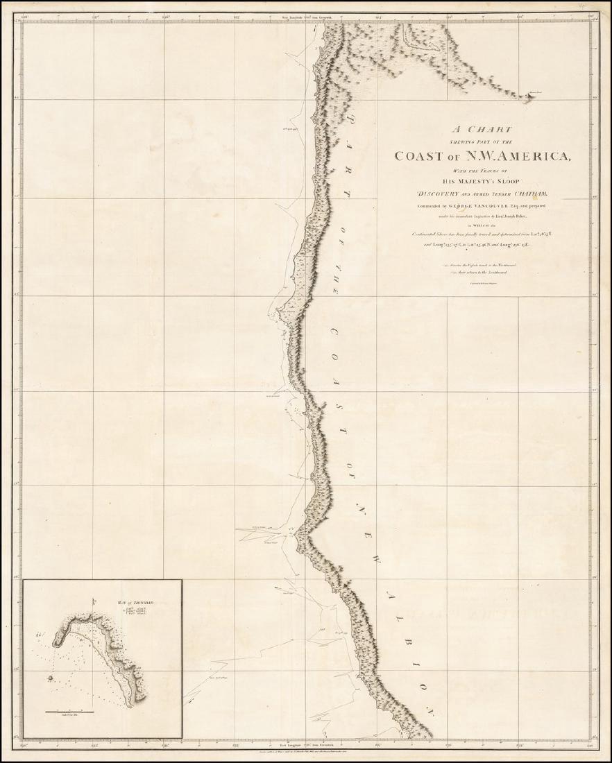 Vancouver: Antique Chart of Northwest Coast of America (1 of 1)