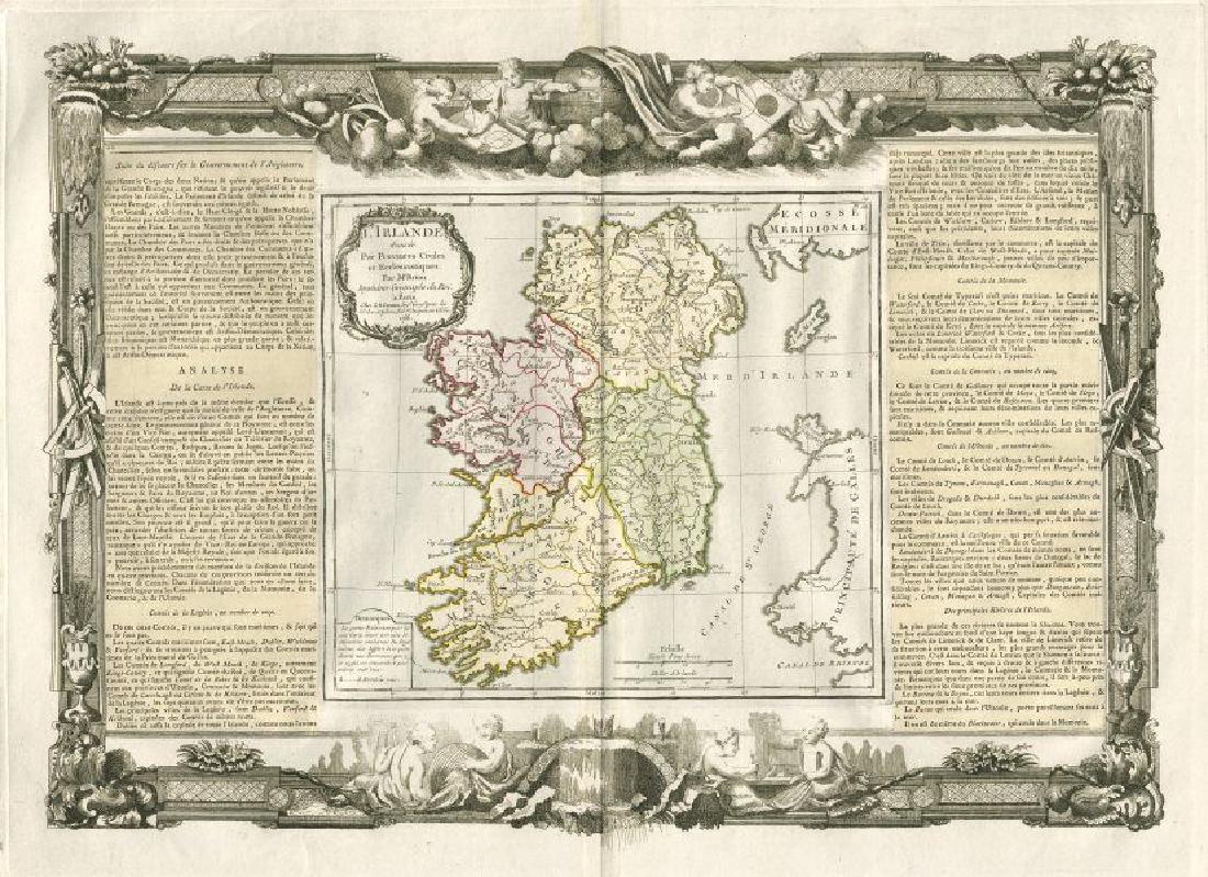 de la Tour / Desnos: Antique Map of Ireland, 1771 (1 of 2)