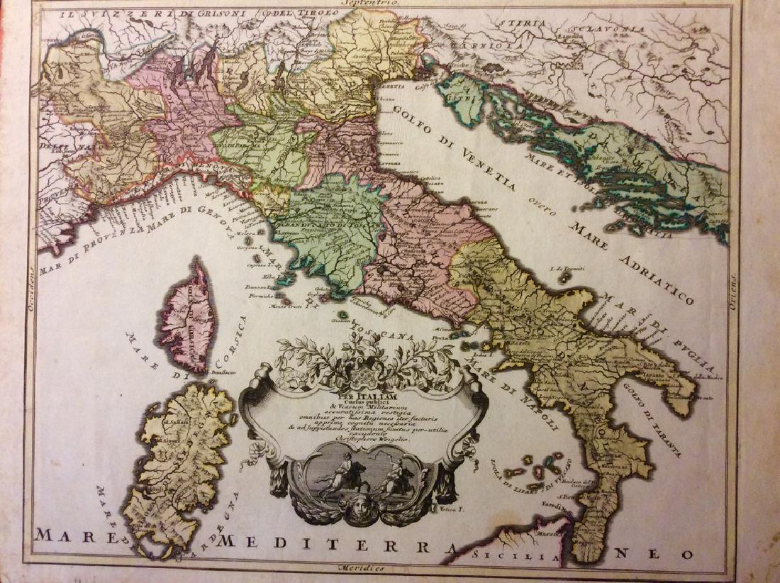 Weigel: Antique Map of Italy, 1720 (1 of 1)