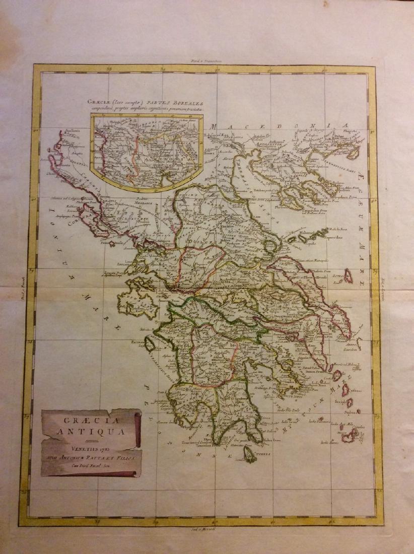 Zatta: Antique Map of Ancient Greece, 1783 (1 of 1)