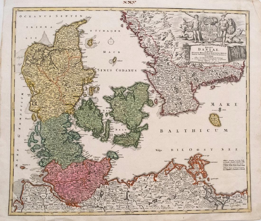 Homann: Antique Map of Denmark, 1720 (1 of 1)