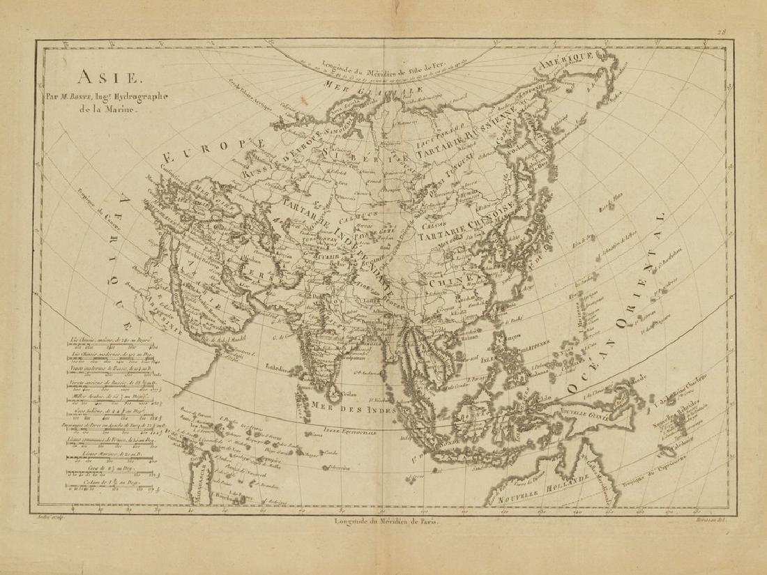 Bonne: Antique Map of Asia, 1787 (1 of 7)