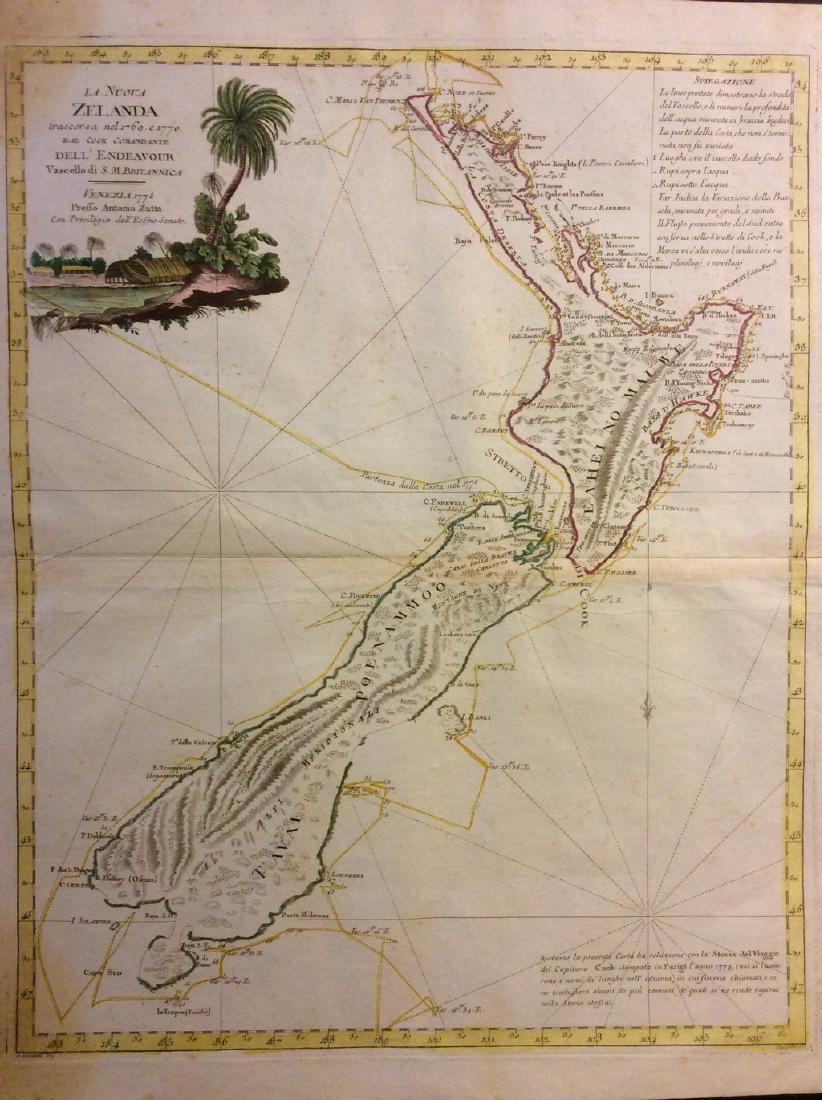 Zatta: Antique Map of New Zealand, 1783 (1 of 1)