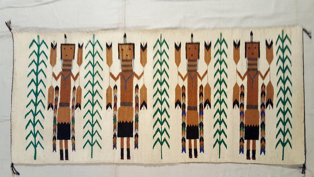 Navajo Yei Corn Dance Rug Circa 1950's (1 of 2)