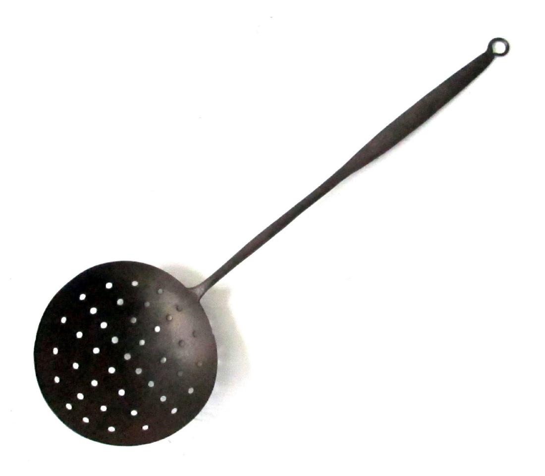 18th Century Forged Iron Strainer (1 of 7)