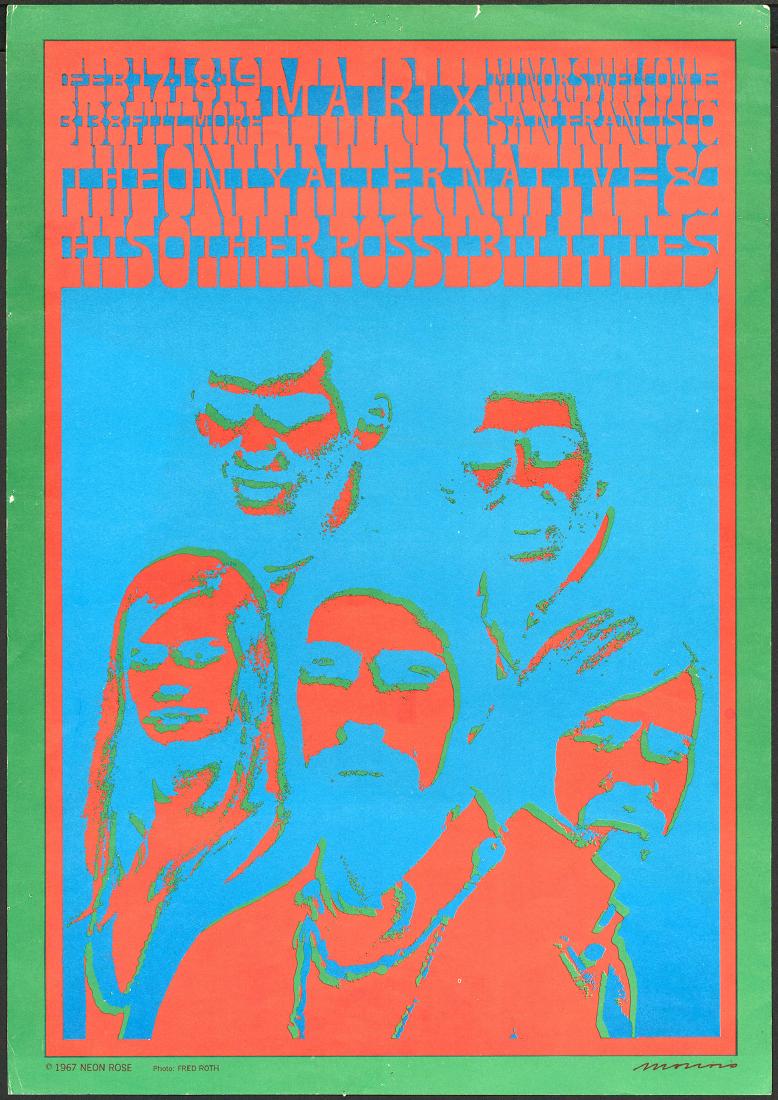 Rare Original NR-7 Neon Rose Poster (1 of 1)