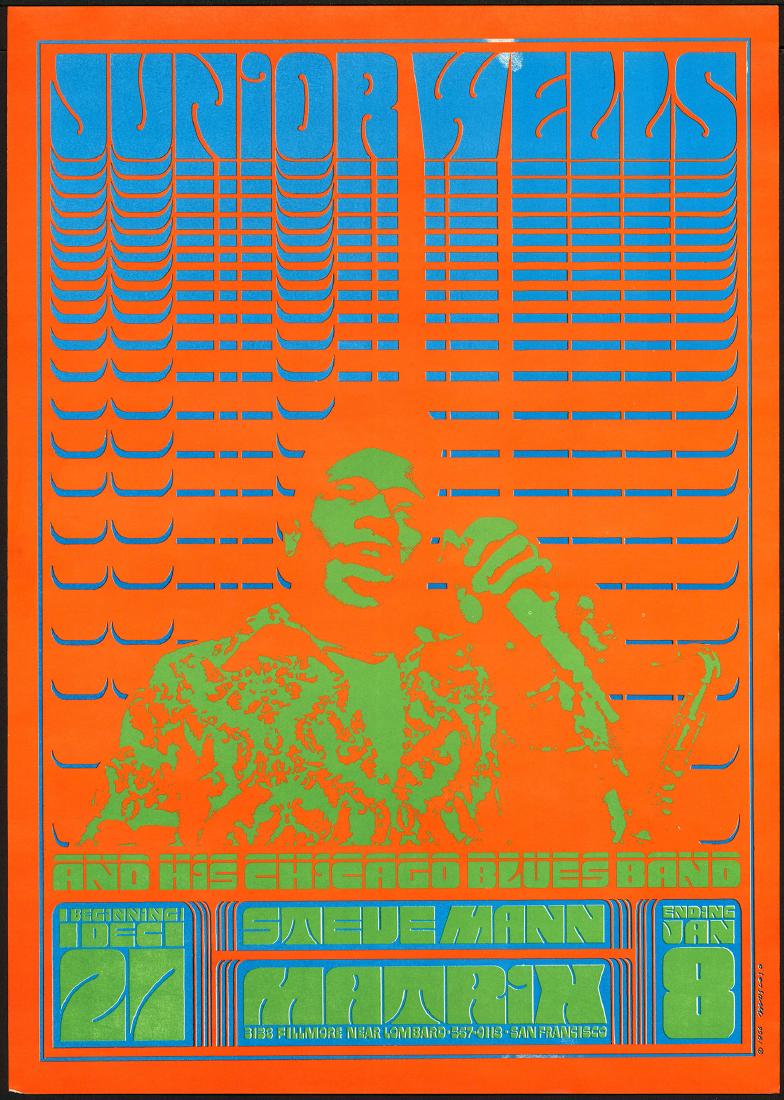 Popular NR-1 Junior Wells Neon Rose Poster (1 of 1)