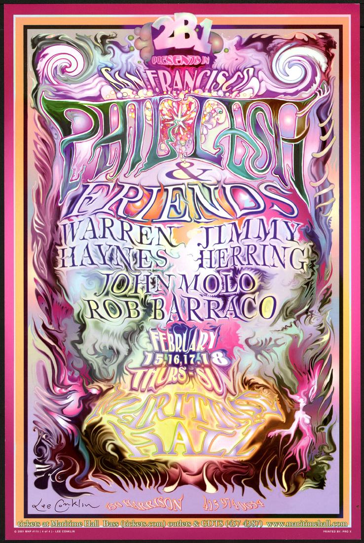 Signed 2001 Phil Lesh Maritime Hall Poster (1 of 1)