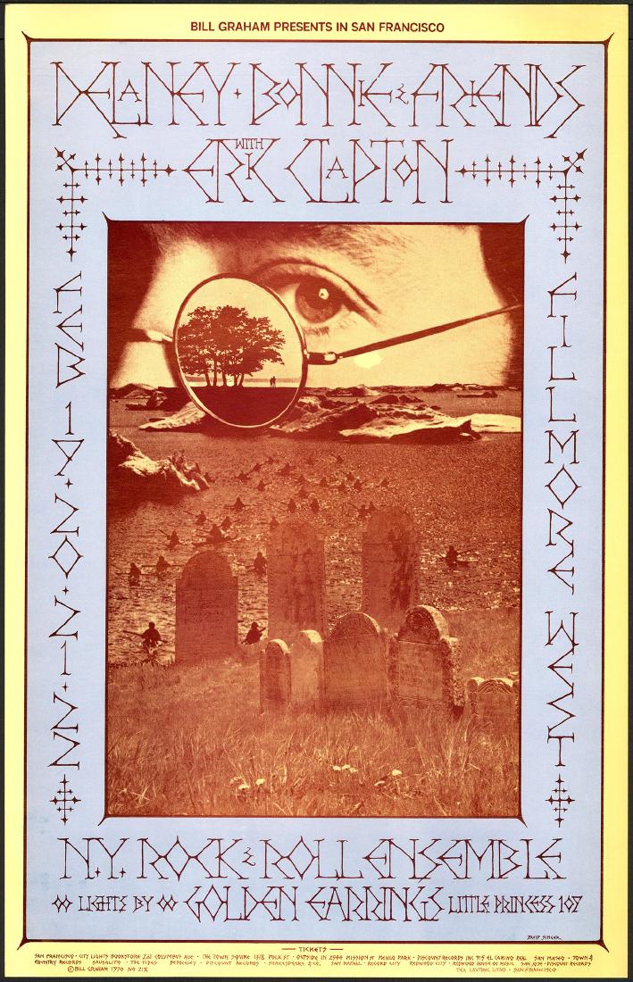 1970 Eric Clapton Fillmore Poster (1 of 1)