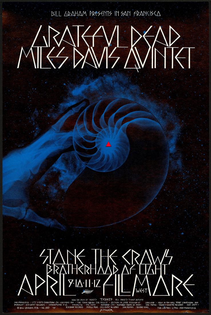 Scarce Second Print BG-227 Grateful Dead Poster (1 of 1)