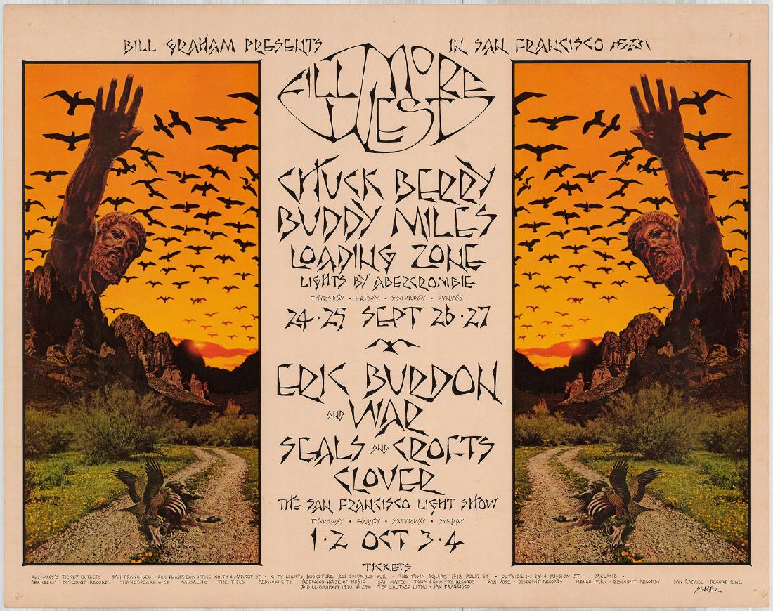 Scarce BG-250 Chuck Berry Poster (1 of 1)