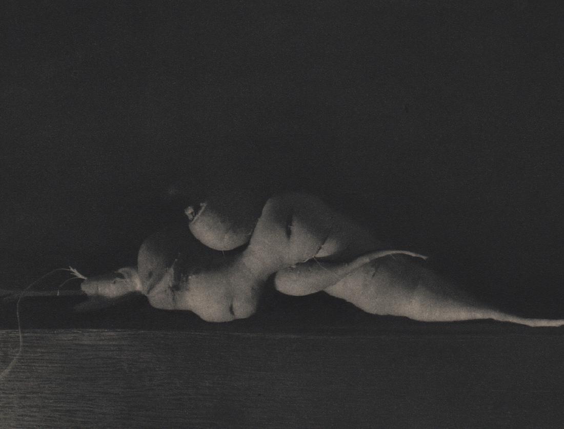 RUTH BERNHARD - Carrots: Artist: RUTH BERNHARD Print Title: Carrots Medium: Sheet-fed Gravure Printing Date: 1935 Printed: USA Image size approx. 7 x 5.25 inches Ruth Bernhard (1905 – 2006), was a legendary San Francisco ph