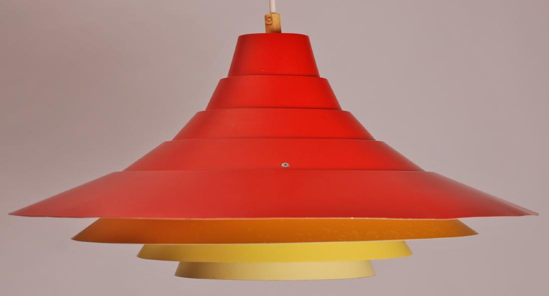 Danish Bent Karlby for Lyfa Pendant Lamp, 1960s: Item: Bent Karlby for Lyfa, Pendant lamp Maker: Lyfa Origin: Denmark Date/Period: 1960's Materials: Aluminium Size (inches): 18,5 x 8,7 inches About the design:. The Terazza pendant is designed by Ben