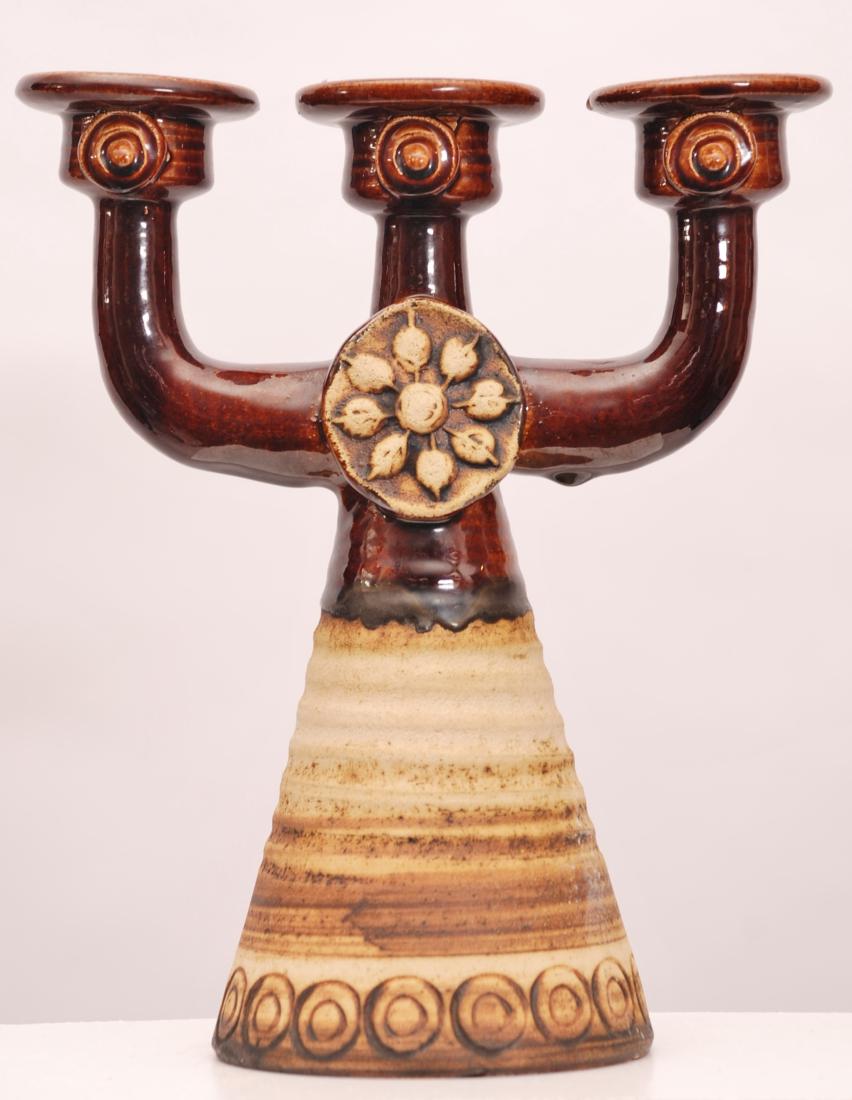 Brigitte Andrzejak Glazed Pottery Candleholder, 1970s (1 of 9)