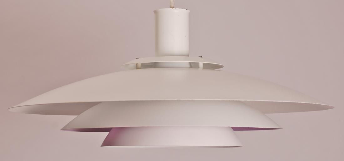 Form Light Danish White Pendant Lamp, 1970s (1 of 10)