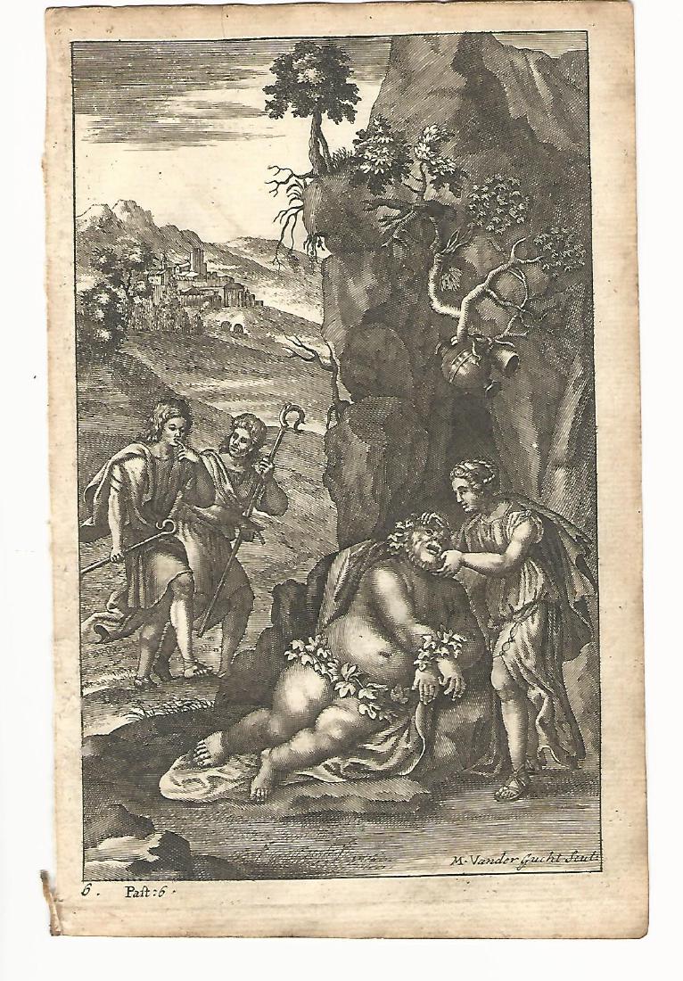 1709 Engraving Virgil Silenus by Gucht (1 of 1)