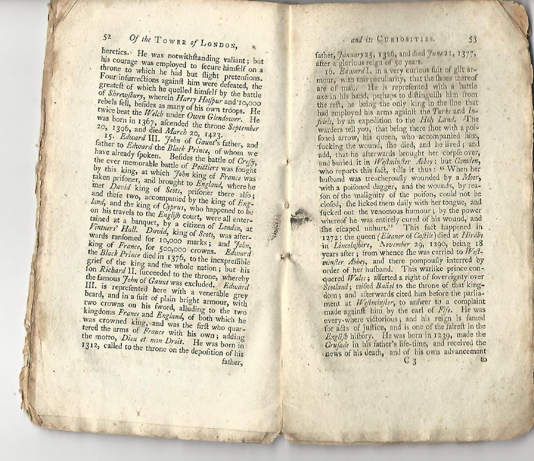 1799 An Historical Description of the Tower of London (1 of 2)