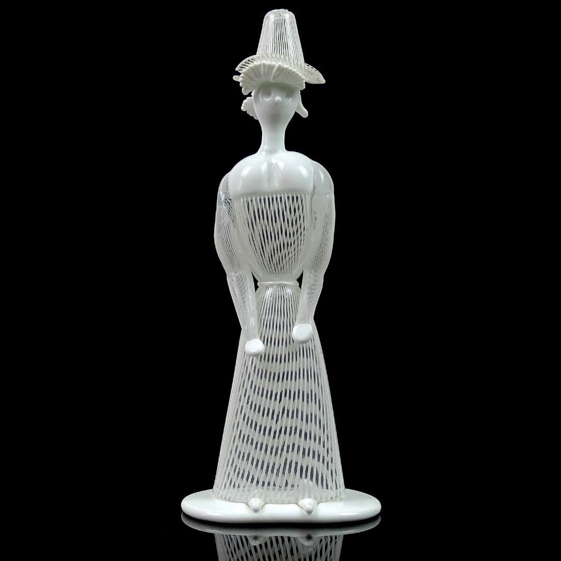 Bianconi Venini Murano Lattimo Glass Sculpture (1 of 3)