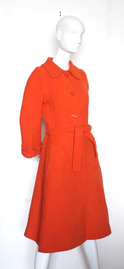 Guy Laroche Orange Wool Coat, ca. 1970's (1 of 4)