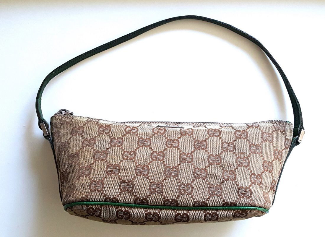 Gucci Monogram Canvas Baguette Bag, 2000’s (1 of 4)