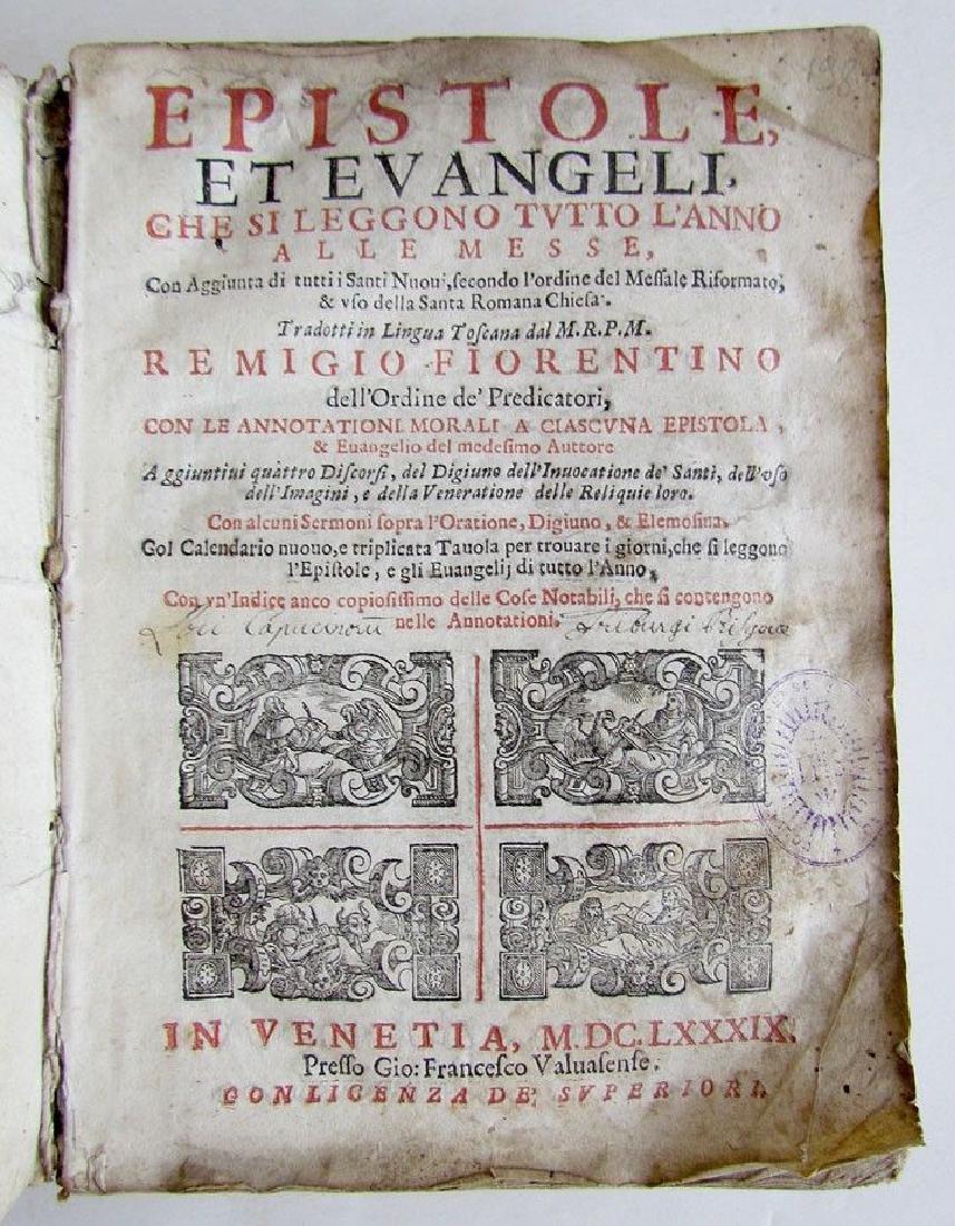 1689 Antique Illustrated Vellum Bound Book Epistole Et (1 of 10)