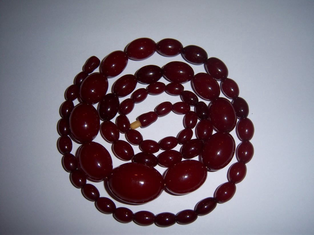 Vintage Cherry Amber Bakelite Necklace (1 of 5)