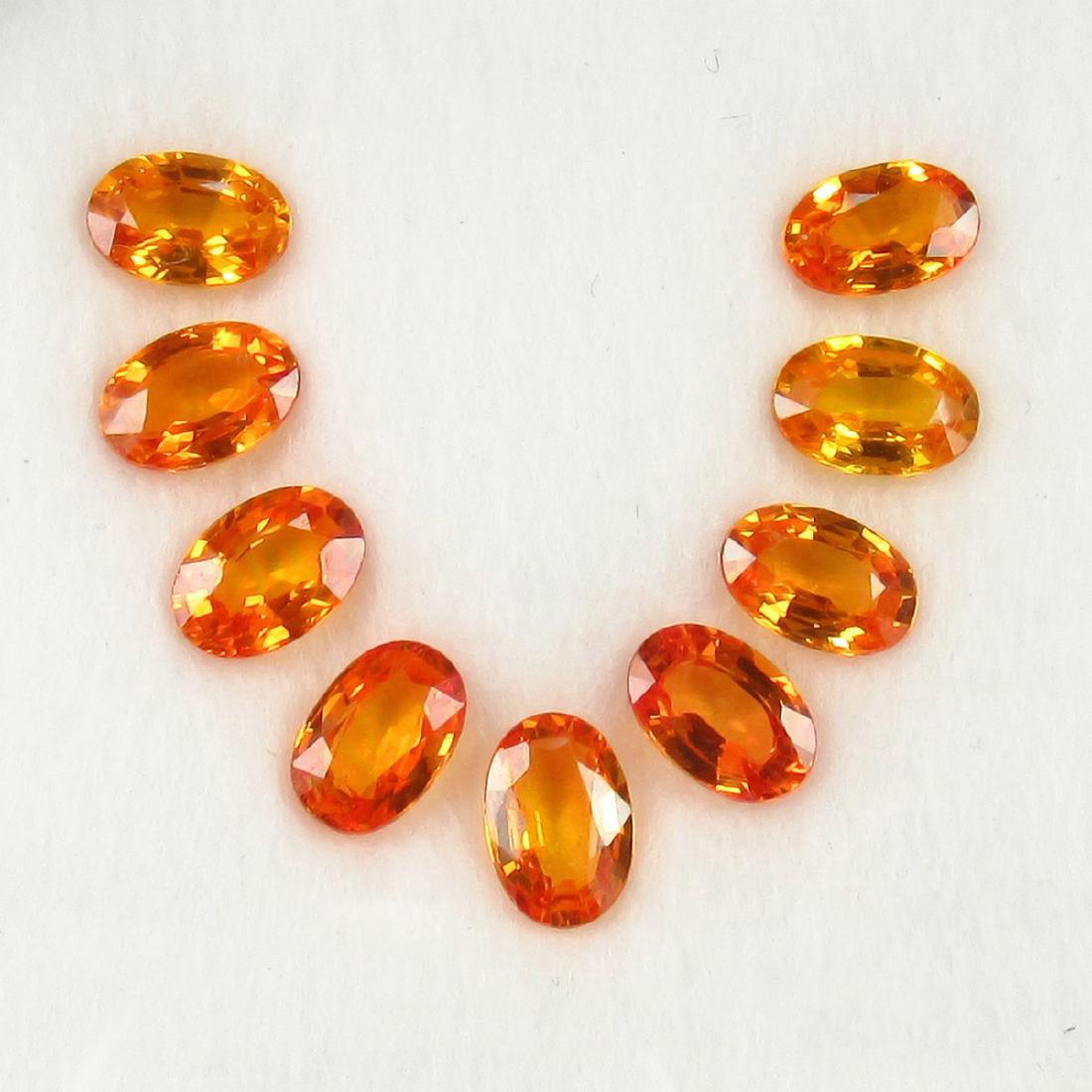 5.03 Carat Natural 9 Loose Orange Sapphire Necklace Set (1 of 3)