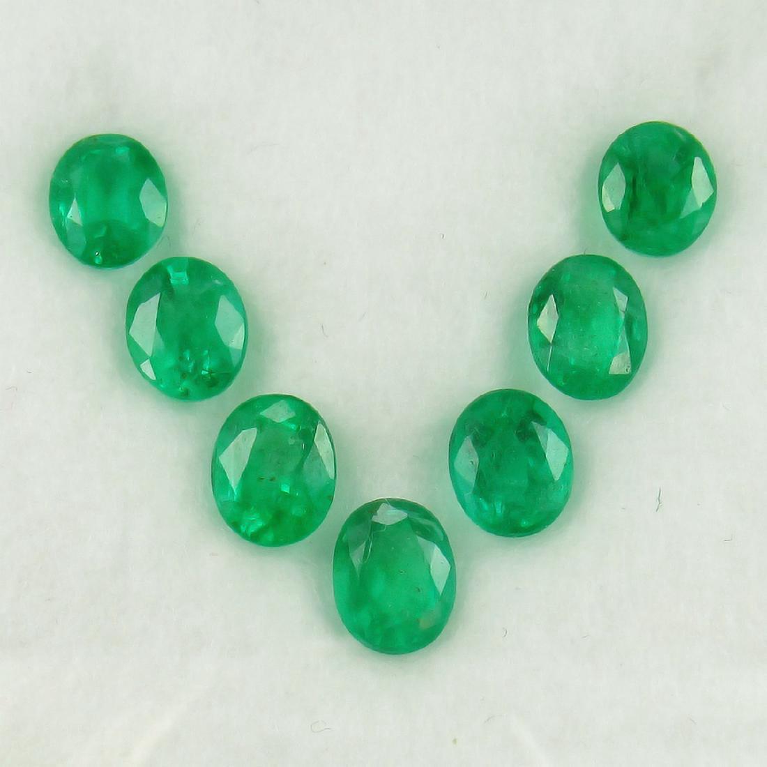 4.66 Carat 7 Loose Emeralds Necklace Set (1 of 3)