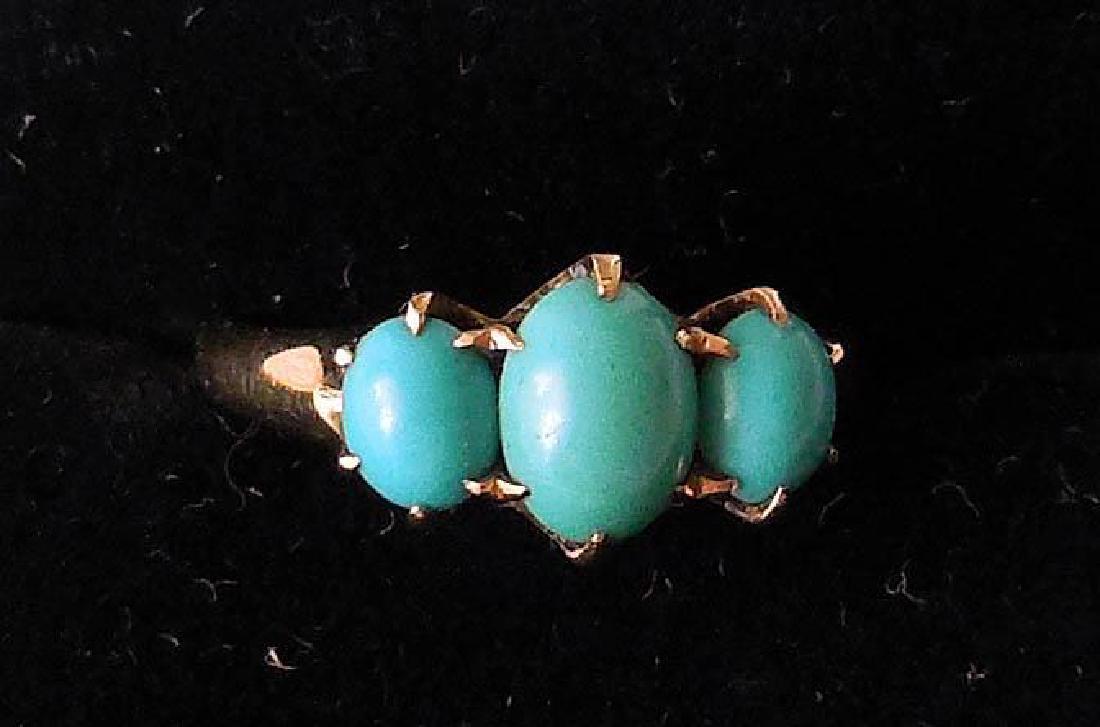 Vintage 14K Yellow Gold & Turquoise Ring (1 of 9)