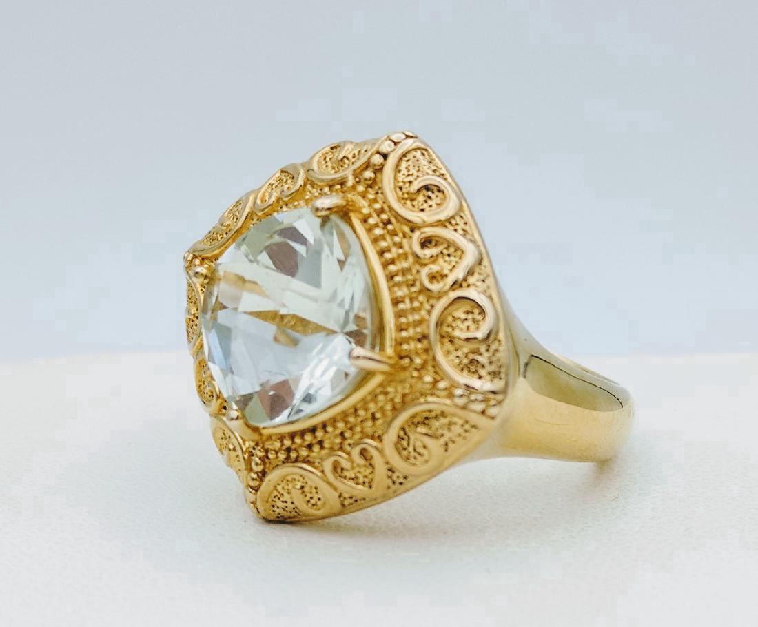 Gold Plated Sterling Silver Aquamarine Ring, 5.62ct (1 of 5)