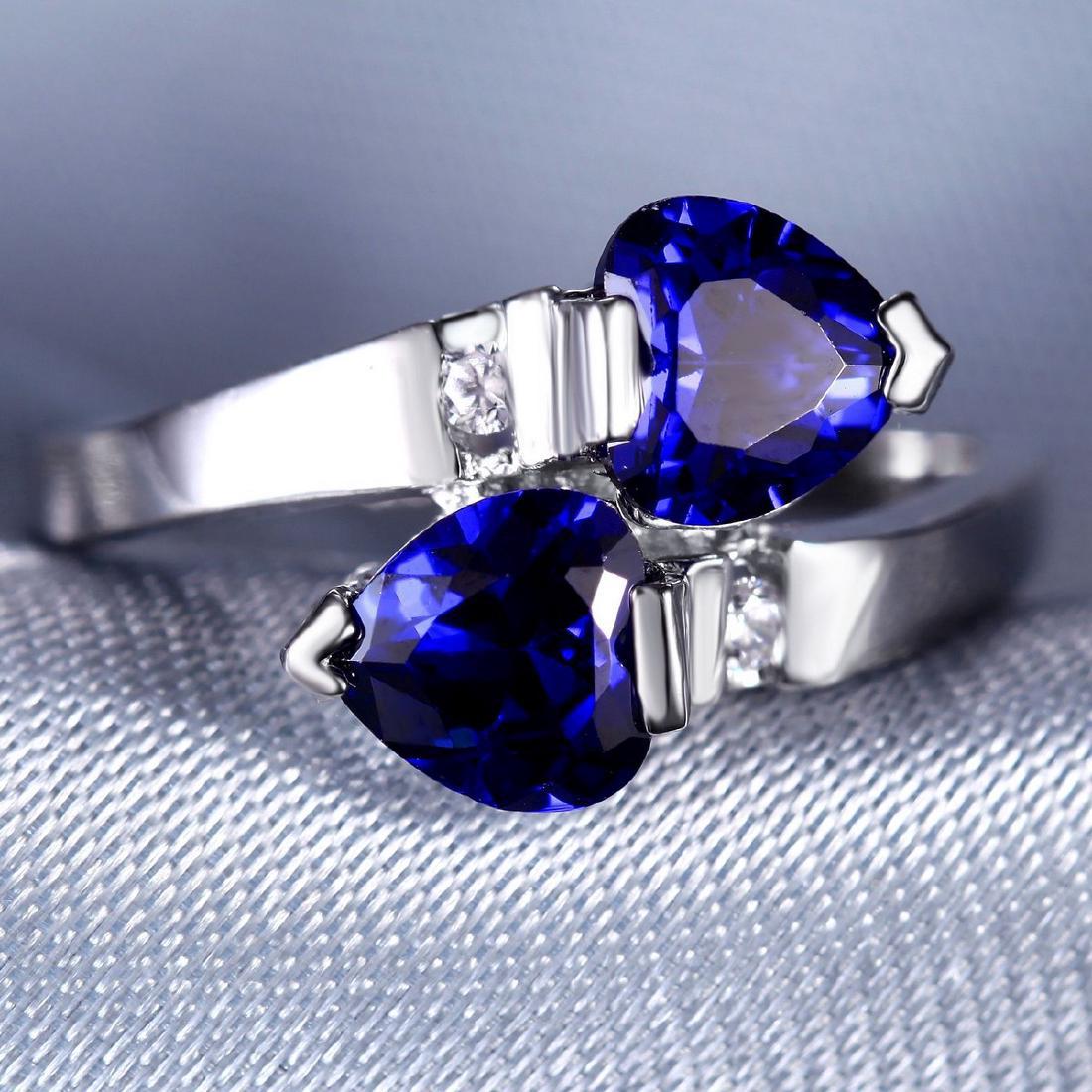 14K White Gold Sapphire Ring, 2.25ctw (1 of 5)