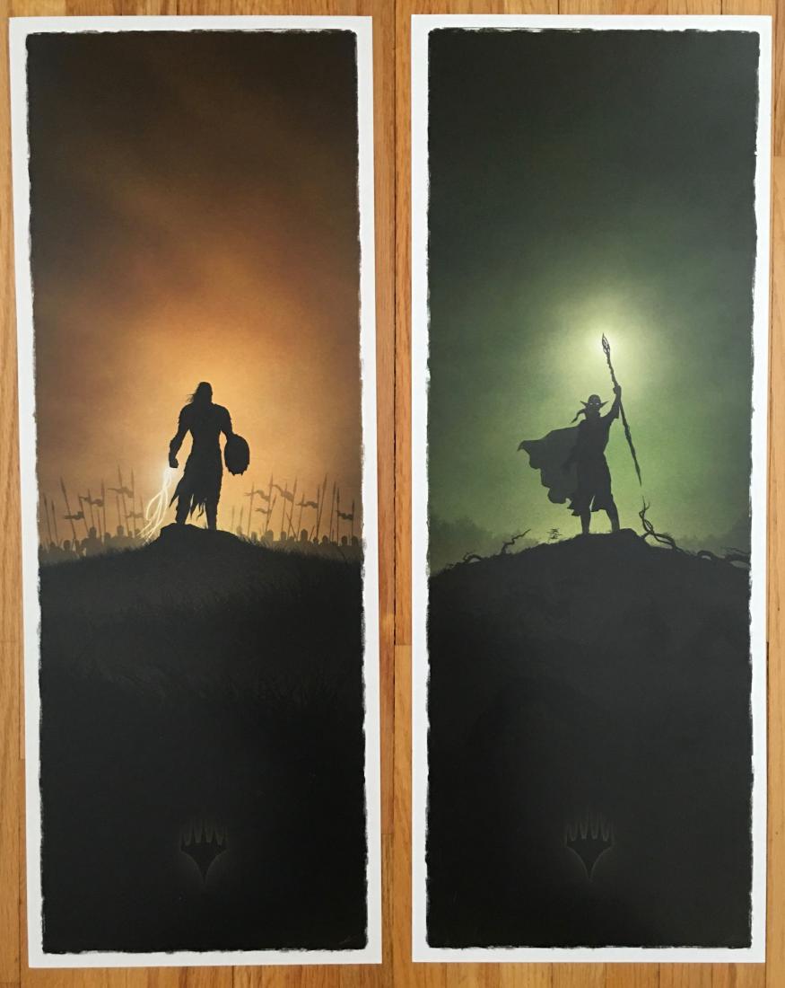 MAGIC CARD GAME RARE LITHO COLLECTOR POSTER SET (1 of 2)