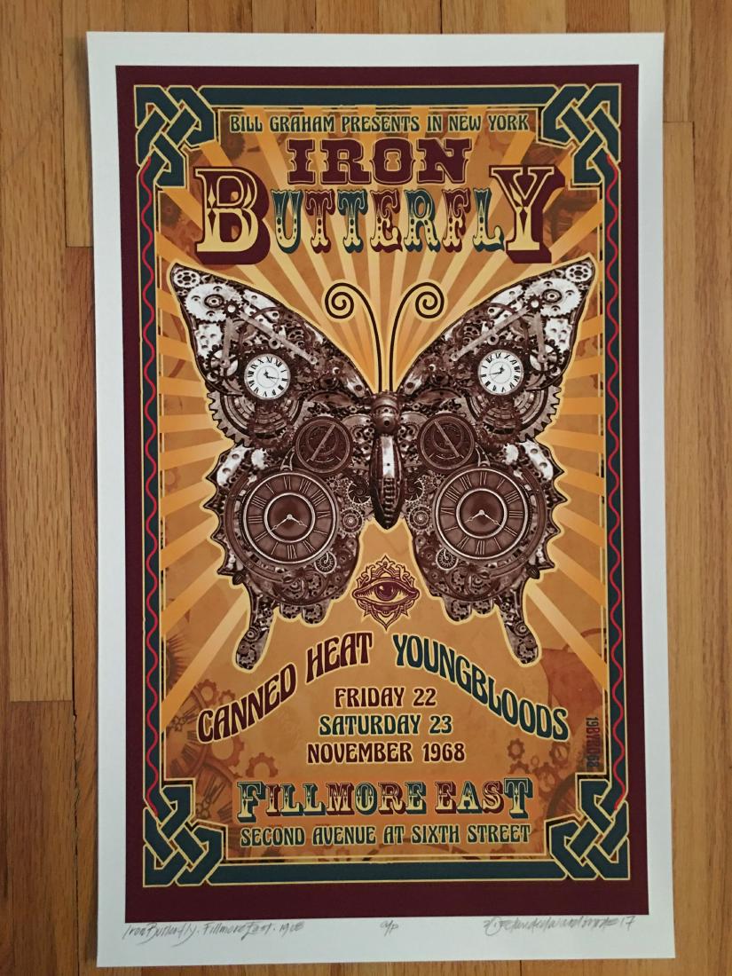 DAVID BYRD - IRON BUTTERFLY - SIGNED POSTER (1 of 1)