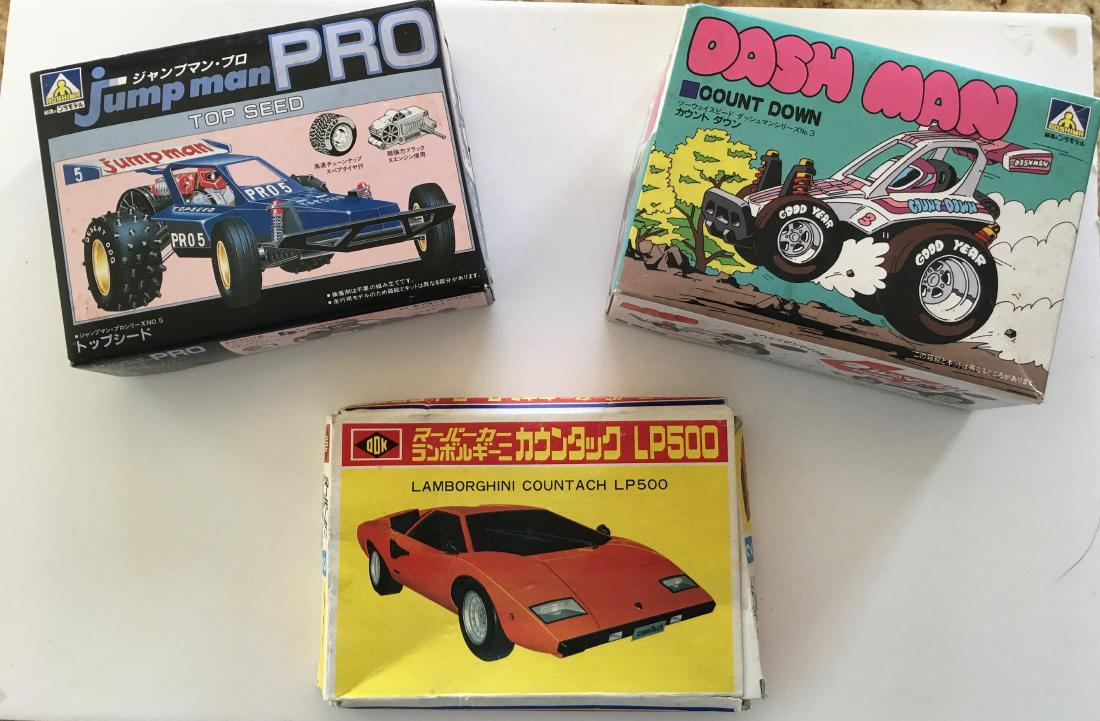 SET OF THREE VINTAGE MODEL KITS FROM JAPAN - AOSHIMA (1 of 2)